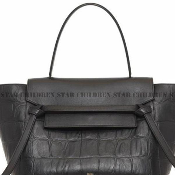 2015SS入荷 稀少 CELINE BeltBagミニ,クロコBlack